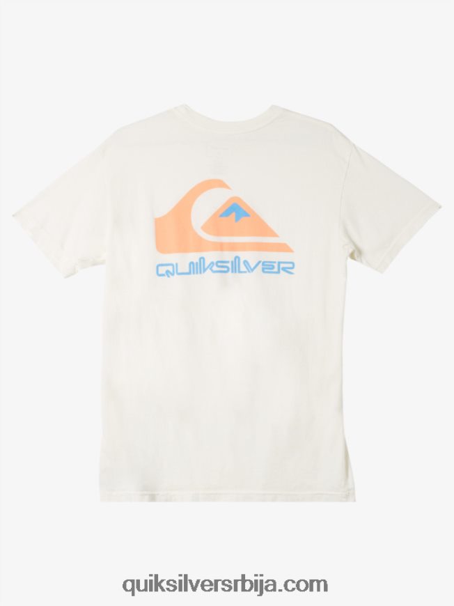 мушкарци Quiksilver омни лого мајица старинско бело Z824VN986