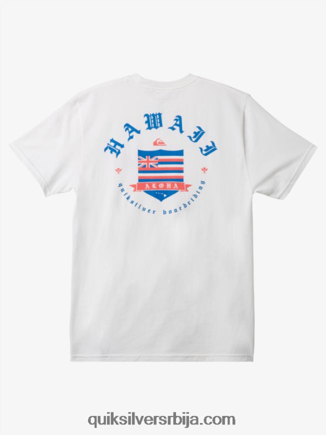 мушкарци Quiksilver Хаваии краљевска мајица бео Z824VN997