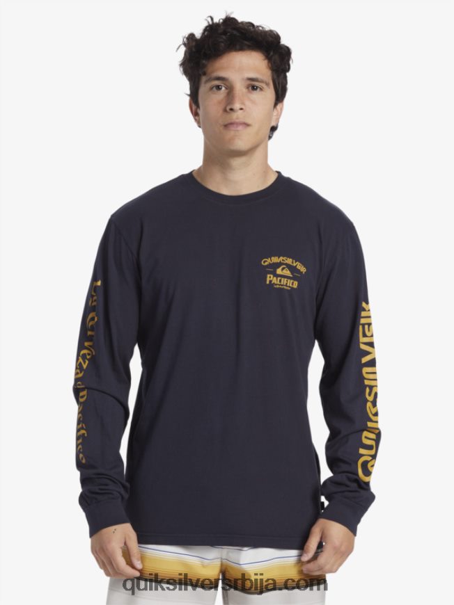 мушкарци Quiksilver x Pacifico стрејт мајица дугих рукава морнарски сако Z824VN6