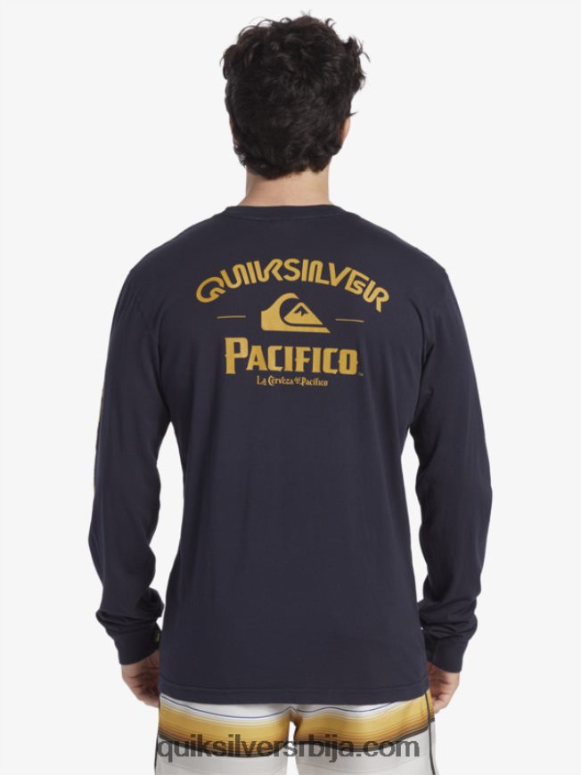 мушкарци Quiksilver x Pacifico стрејт мајица дугих рукава морнарски сако Z824VN6