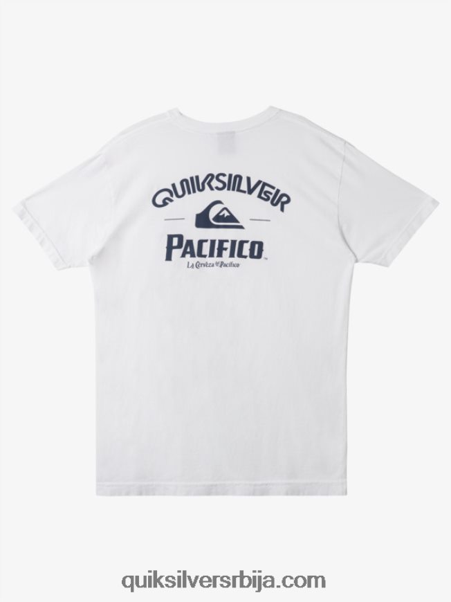 мушкарци Quiksilver x Pacifico мајица правог стрелца бео Z824VN7