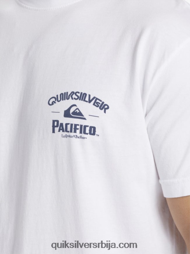мушкарци Quiksilver x Pacifico мајица правог стрелца бео Z824VN7