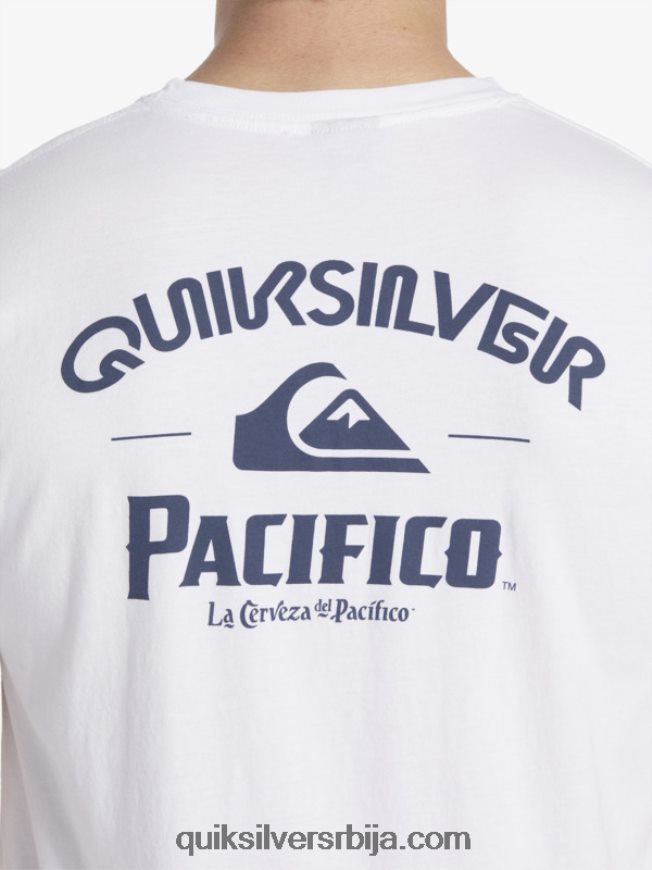 мушкарци Quiksilver x Pacifico мајица правог стрелца бео Z824VN7