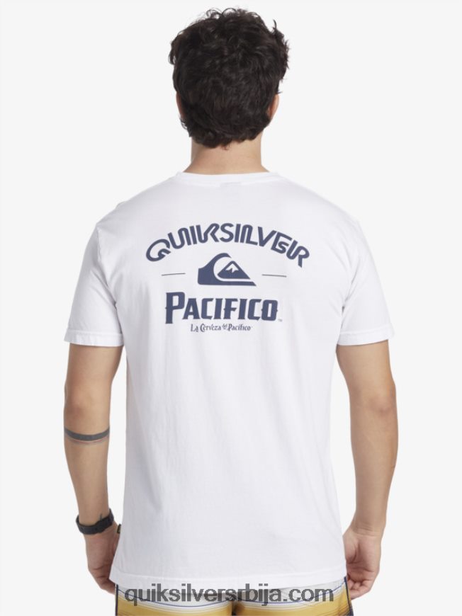 мушкарци Quiksilver x Pacifico мајица правог стрелца бео Z824VN7