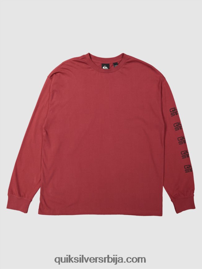 мушкарци Quiksilver x Stab органска мајица дугих рукава рубинско вино Z824VN1844