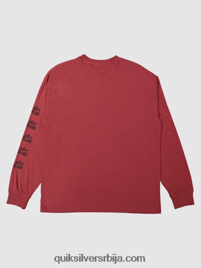 мушкарци Quiksilver x Stab органска мајица дугих рукава рубинско вино Z824VN1844