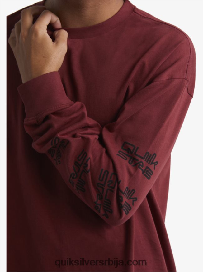 мушкарци Quiksilver x Stab органска мајица дугих рукава рубинско вино Z824VN1844