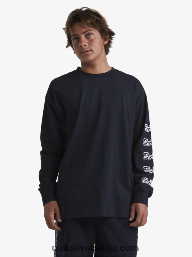 мушкарци Quiksilver x Stab органска мајица дугих рукава црн Z824VN1845