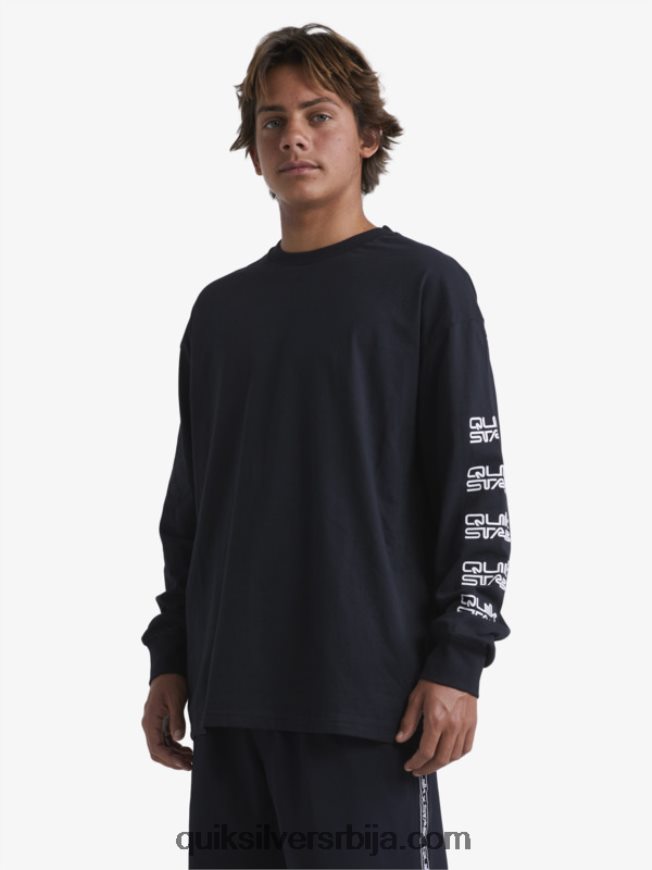 мушкарци Quiksilver x Stab органска мајица дугих рукава црн Z824VN1845