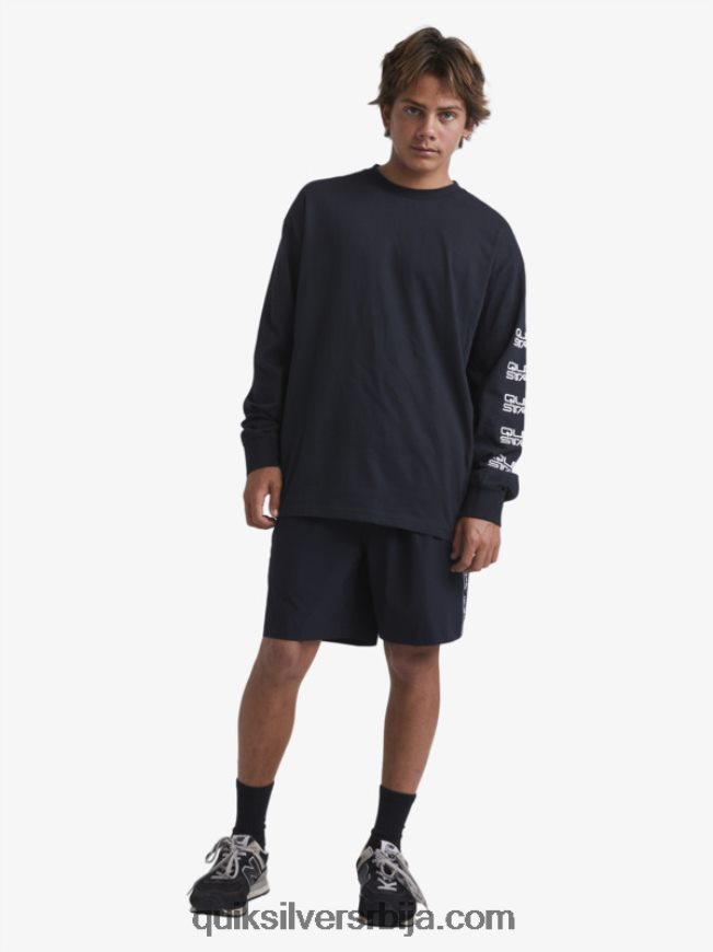 мушкарци Quiksilver x Stab органска мајица дугих рукава црн Z824VN1845