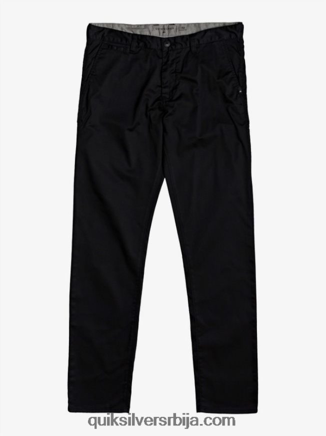 мушкарци Quiksilver свакодневне унион цхино панталоне са џеповима црн Z824VN1160
