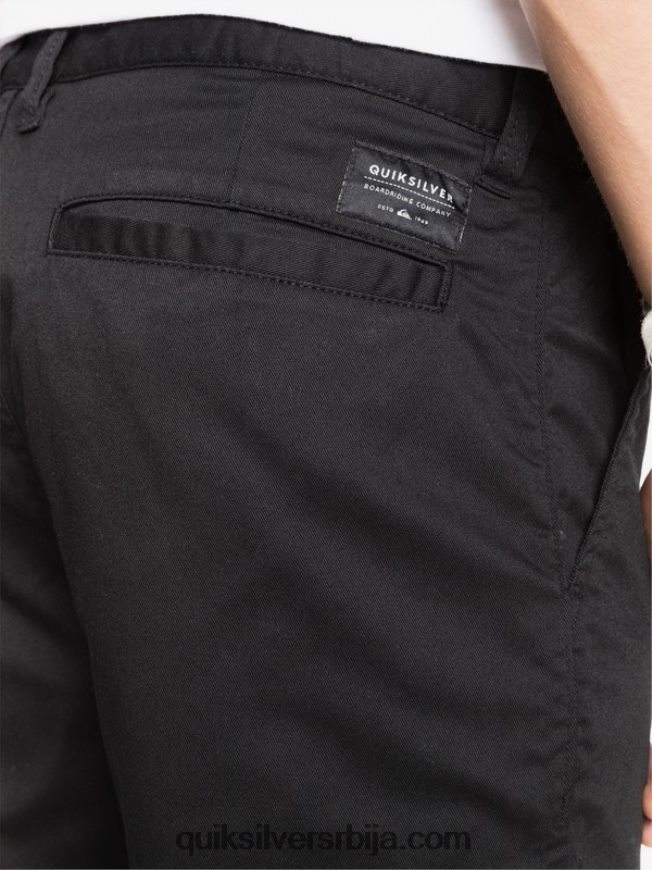 мушкарци Quiksilver свакодневне унион цхино панталоне са џеповима црн Z824VN1160