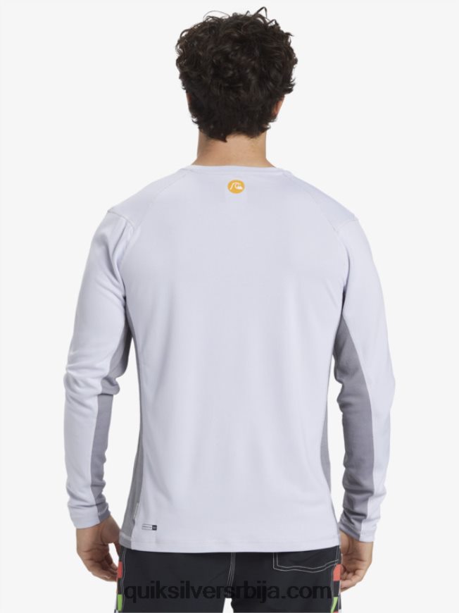 мушкарци Quiksilver Ватерман бамбоо цхецк 2 упф 50 мајица са дугим рукавима за сурфовање бео Z824VN260
