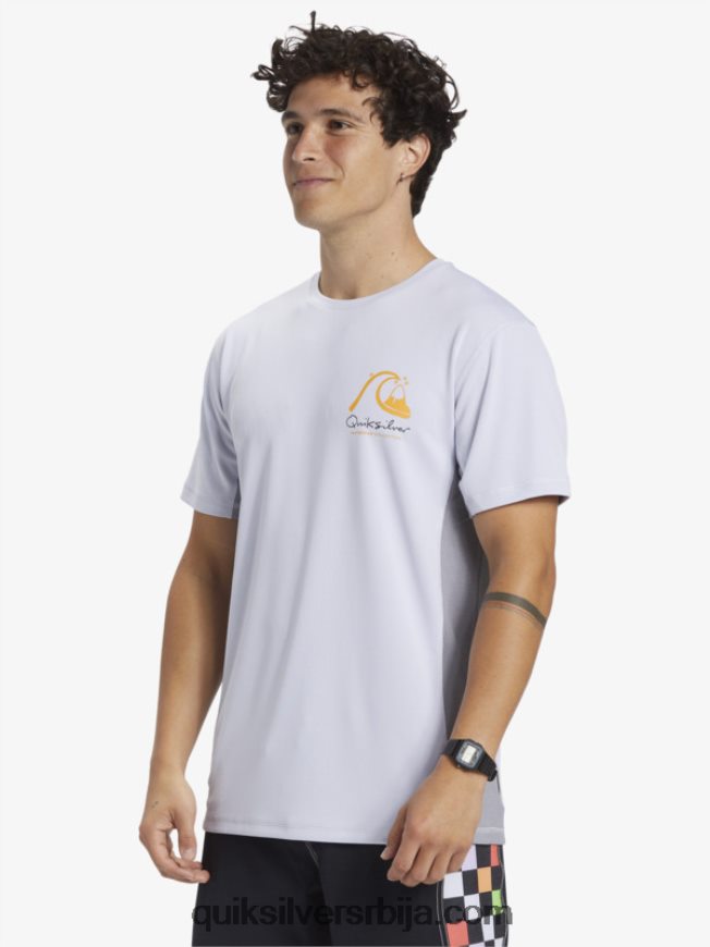 мушкарци Quiksilver Ватерман бамбоо цхецк 2 упф 50 мајица кратких рукава за сурфовање бео Z824VN273