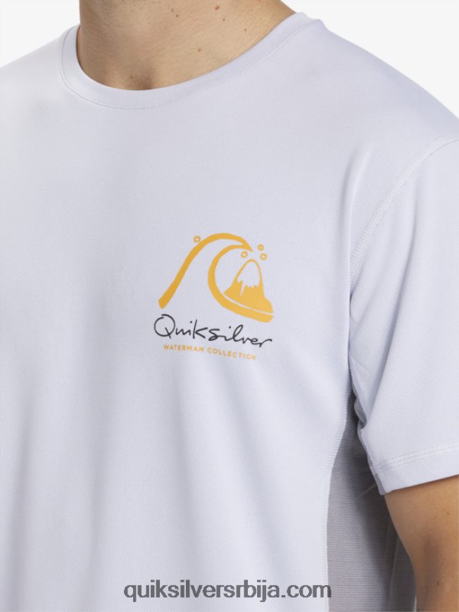 мушкарци Quiksilver Ватерман бамбоо цхецк 2 упф 50 мајица кратких рукава за сурфовање бео Z824VN273
