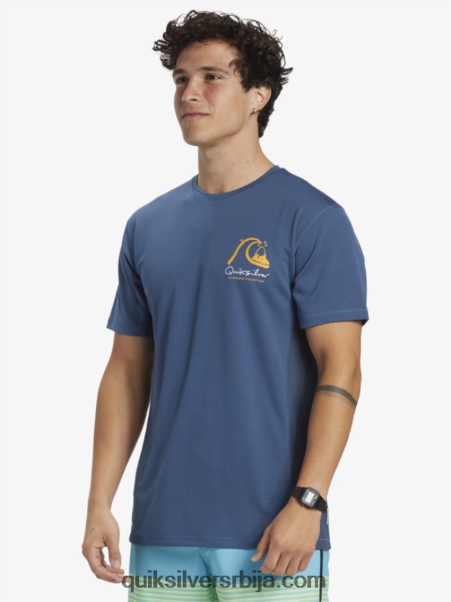мушкарци Quiksilver Ватерман бамбоо цхецк 2 упф 50 мајица кратких рукава за сурфовање заставник плави Z824VN275