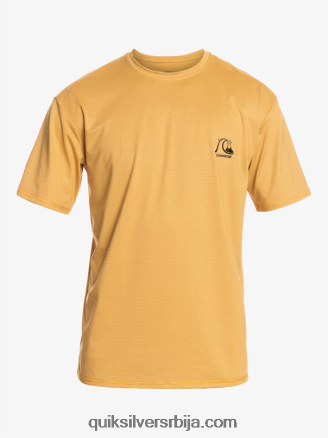мушкарци Quiksilver Херитаге Хеатхер мајица кратких рукава упф 50 за сурфовање пшенични вресак Z824VN1127