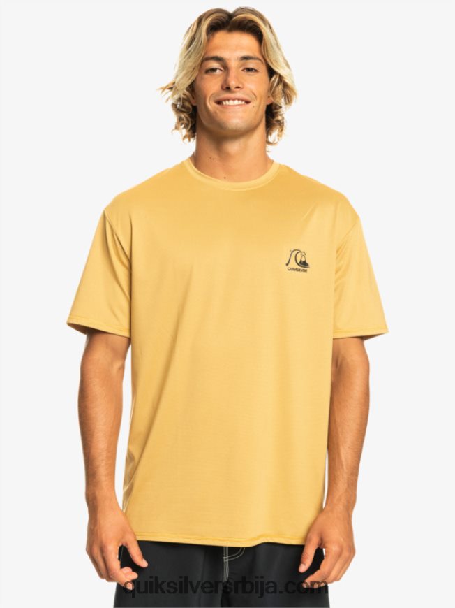 мушкарци Quiksilver Херитаге Хеатхер мајица кратких рукава упф 50 за сурфовање пшенични вресак Z824VN1127