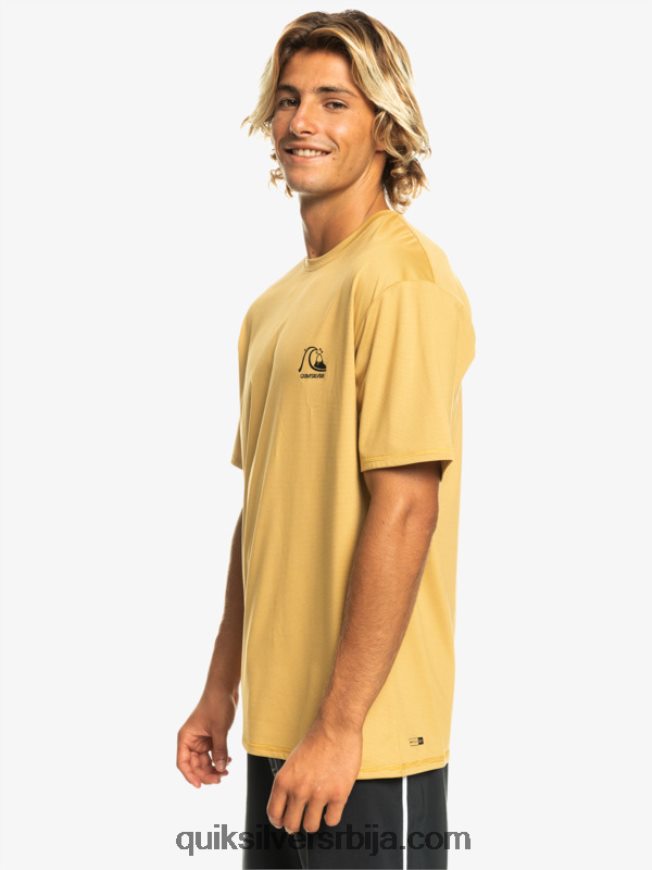 мушкарци Quiksilver Херитаге Хеатхер мајица кратких рукава упф 50 за сурфовање пшенични вресак Z824VN1127