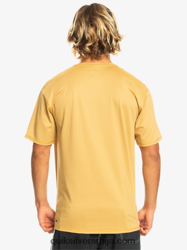 мушкарци Quiksilver Херитаге Хеатхер мајица кратких рукава упф 50 за сурфовање пшенични вресак Z824VN1127