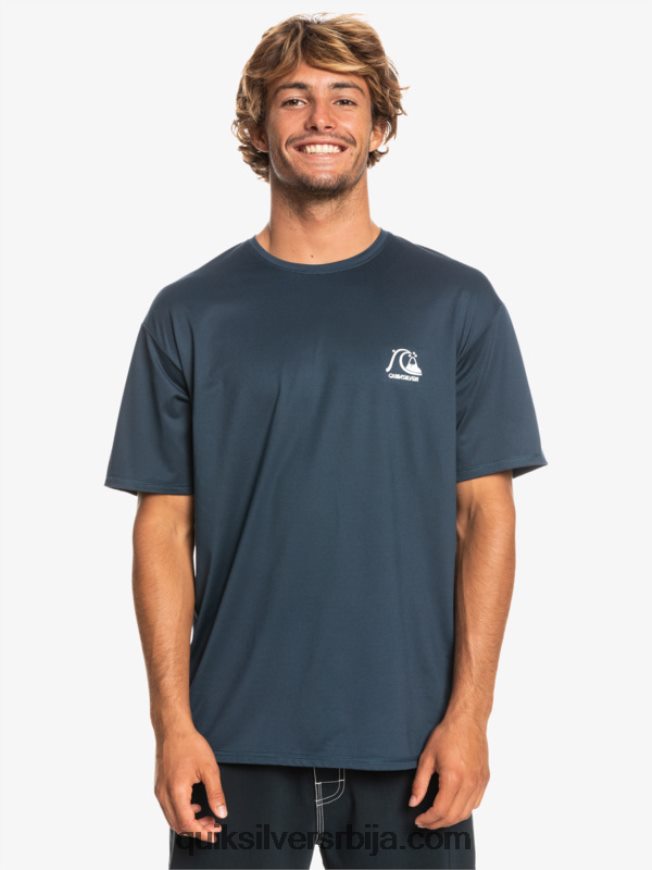 мушкарци Quiksilver Херитаге Хеатхер мајица кратких рукава упф 50 за сурфовање поноћна морнарица хеатхер Z824VN1129