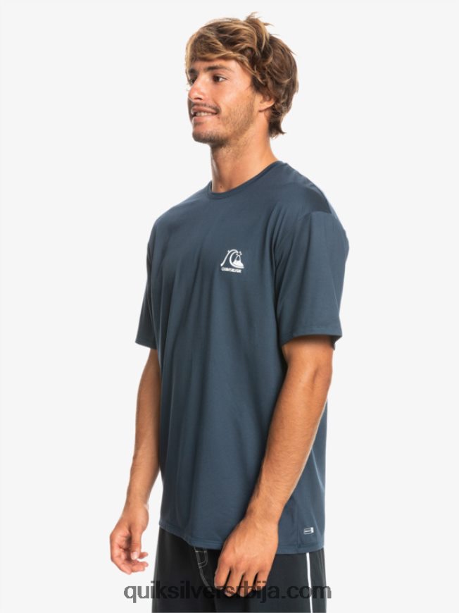мушкарци Quiksilver Херитаге Хеатхер мајица кратких рукава упф 50 за сурфовање поноћна морнарица хеатхер Z824VN1129