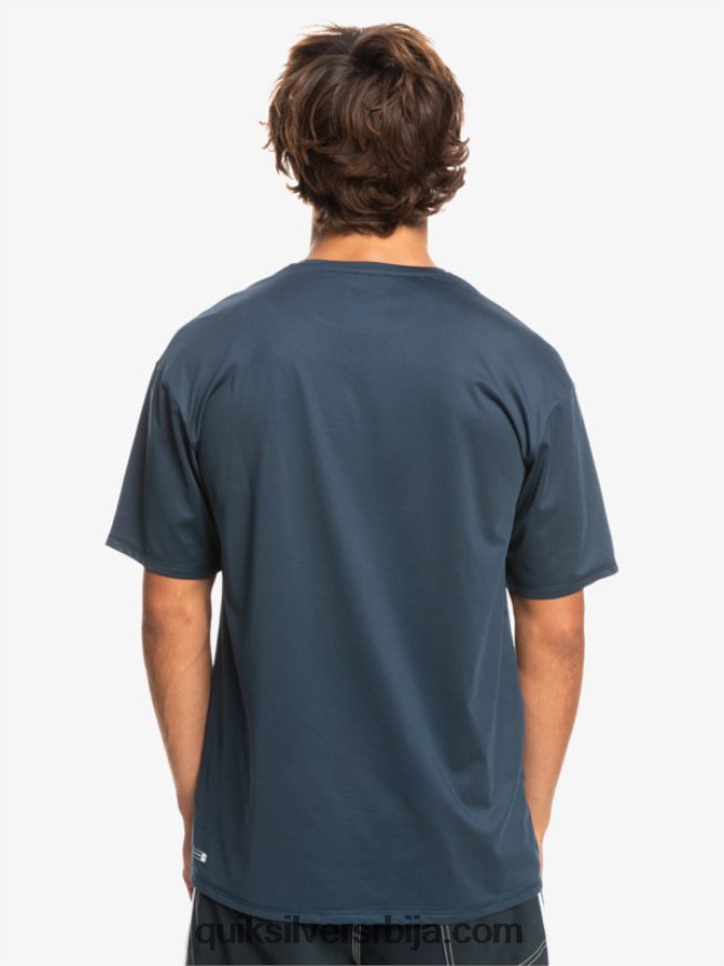 мушкарци Quiksilver Херитаге Хеатхер мајица кратких рукава упф 50 за сурфовање поноћна морнарица хеатхер Z824VN1129