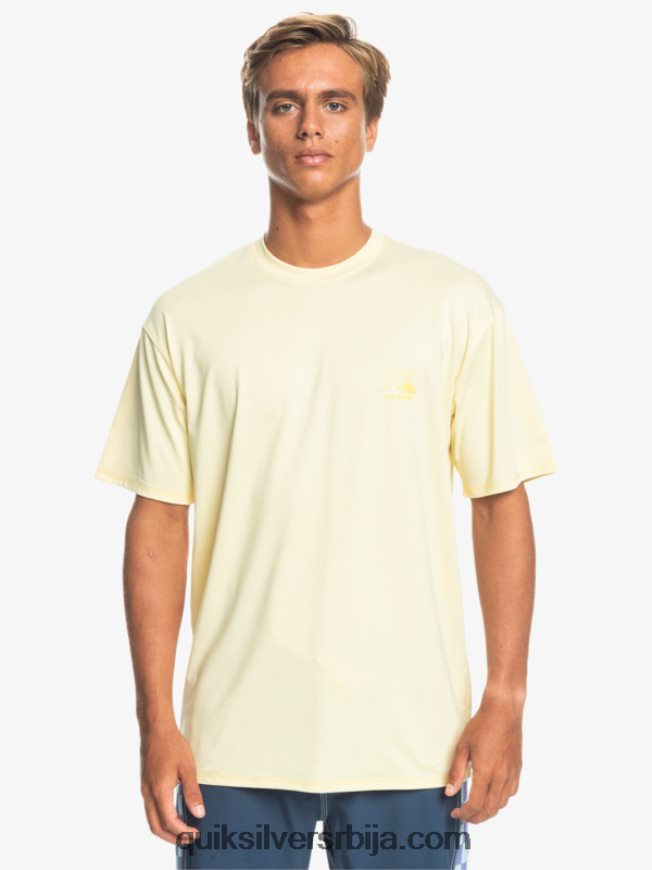 мушкарци Quiksilver Херитаге Хеатхер мајица кратких рукава упф 50 за сурфовање бледа банана вреска Z824VN1131