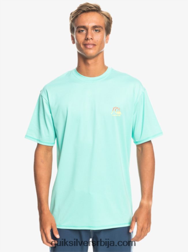мушкарци Quiksilver Херитаге Хеатхер мајица кратких рукава упф 50 за сурфовање базен зелени вријесак Z824VN1133