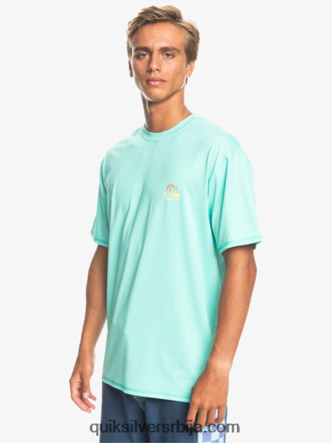 мушкарци Quiksilver Херитаге Хеатхер мајица кратких рукава упф 50 за сурфовање базен зелени вријесак Z824VN1133