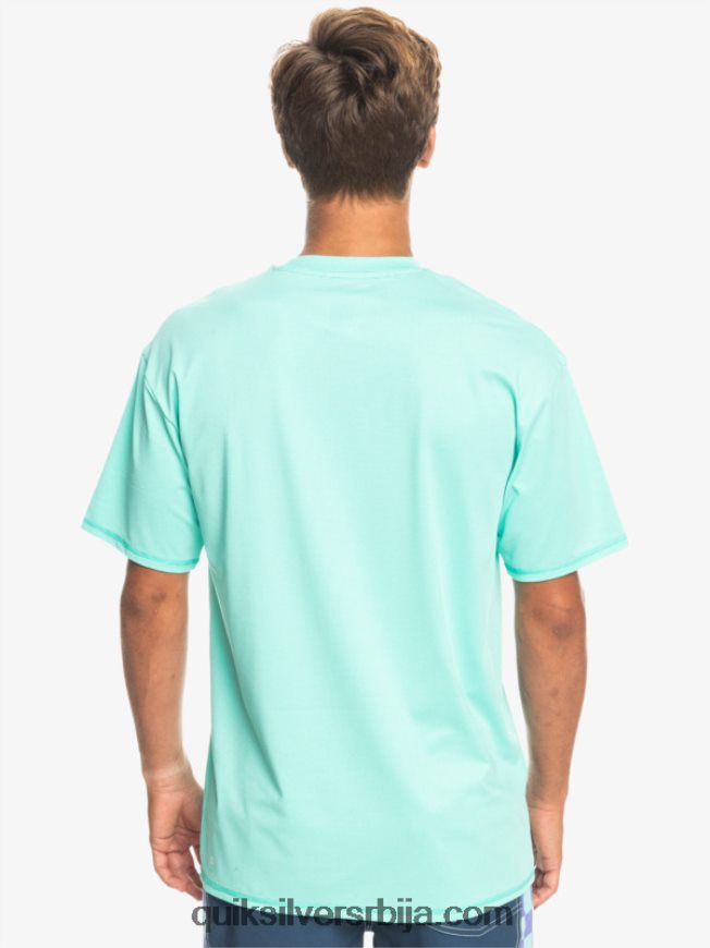 мушкарци Quiksilver Херитаге Хеатхер мајица кратких рукава упф 50 за сурфовање базен зелени вријесак Z824VN1133