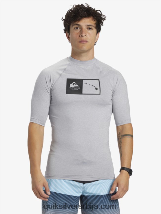 мушкарци Quiksilver Хаваии дубл довн упф 50 мајица кратких рукава за сурфовање сусњежица вријеска Z824VN1169