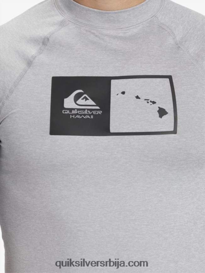 мушкарци Quiksilver Хаваии дубл довн упф 50 мајица кратких рукава за сурфовање сусњежица вријеска Z824VN1169