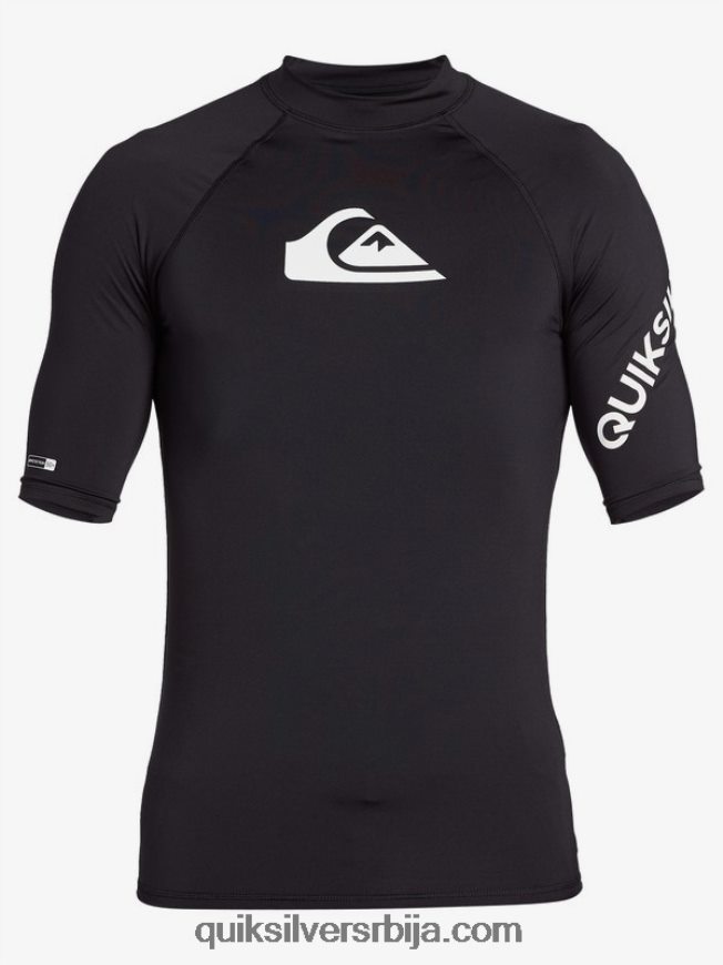 мушкарци Quiksilver Алл тиме схорт слееве упф 50 расхгуард црн Z824VN1261