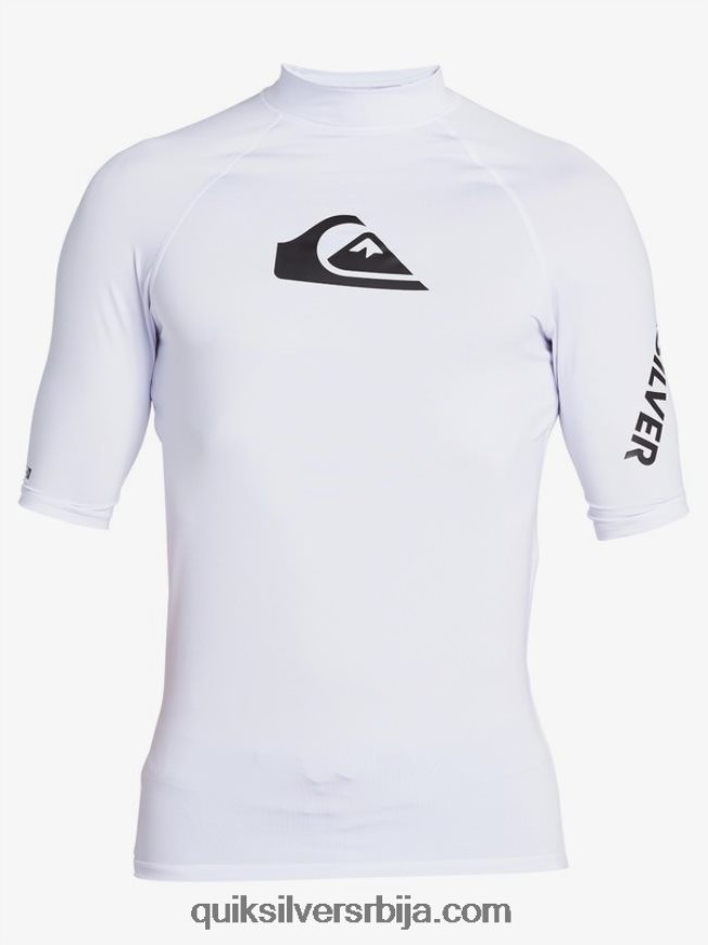 мушкарци Quiksilver Алл тиме схорт слееве упф 50 расхгуард бео Z824VN1262