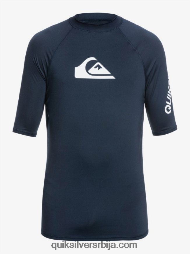 мушкарци Quiksilver Алл тиме схорт слееве упф 50 расхгуард морнарски сако Z824VN1263