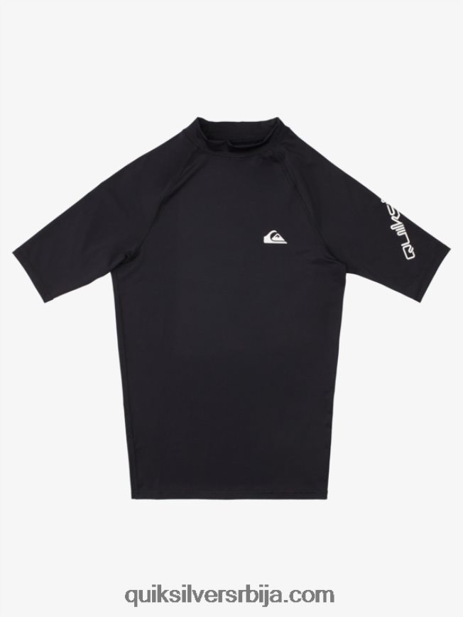 мушкарци Quiksilver Алл тиме схорт слееве упф 50 расхгуард црн Z824VN1265
