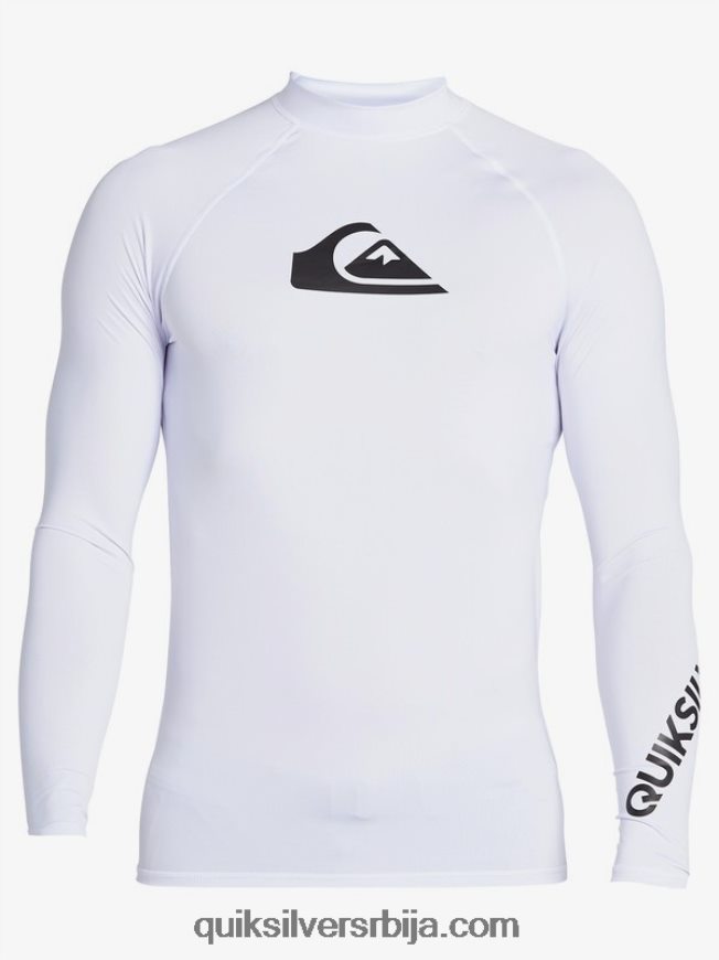 мушкарци Quiksilver Алл тиме лонг слееве упф 50 расхгуард бео Z824VN1429