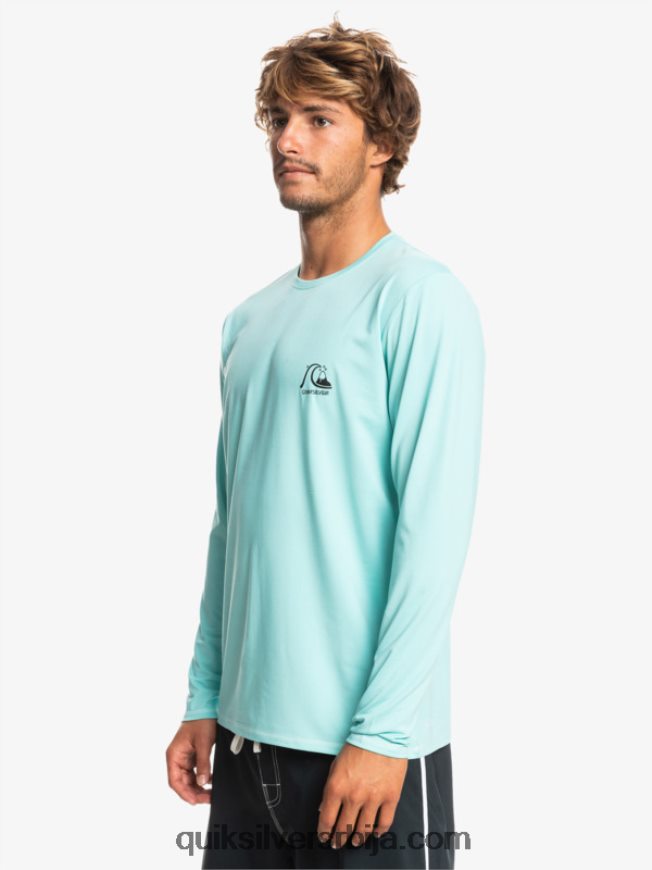 мушкарци Quiksilver Херитаге хеатхер мајица са дугим рукавима упф 50 анђео плави вресак Z824VN1468