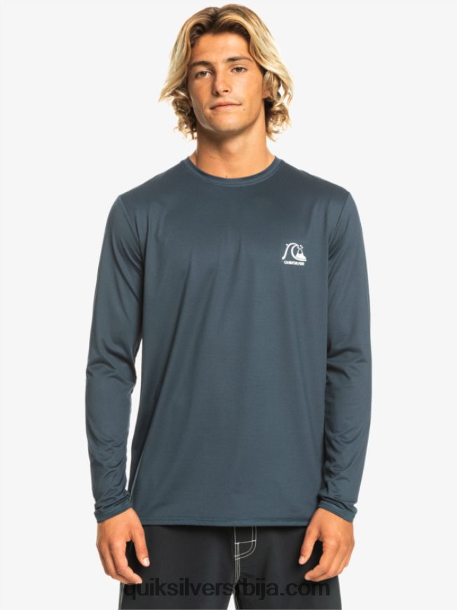 мушкарци Quiksilver Херитаге хеатхер мајица са дугим рукавима упф 50 поноћна морнарица хеатхер Z824VN1470