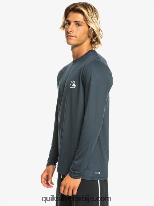 мушкарци Quiksilver Херитаге хеатхер мајица са дугим рукавима упф 50 поноћна морнарица хеатхер Z824VN1470