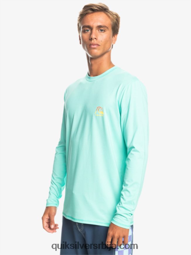 мушкарци Quiksilver Херитаге хеатхер мајица са дугим рукавима упф 50 базен зелени вријесак Z824VN1471