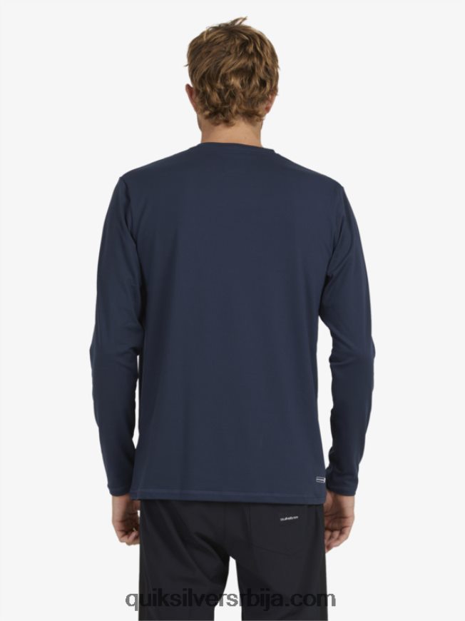мушкарци Quiksilver чврста мајица дугих рукава упф 50 за сурфовање морнарски сако Z824VN1582