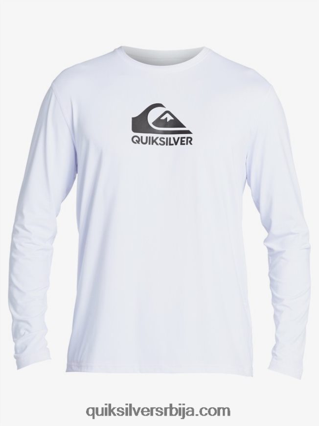 мушкарци Quiksilver чврста мајица дугих рукава упф 50 за сурфовање бео Z824VN1583