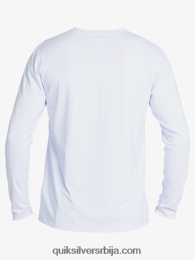 мушкарци Quiksilver чврста мајица дугих рукава упф 50 за сурфовање бео Z824VN1583