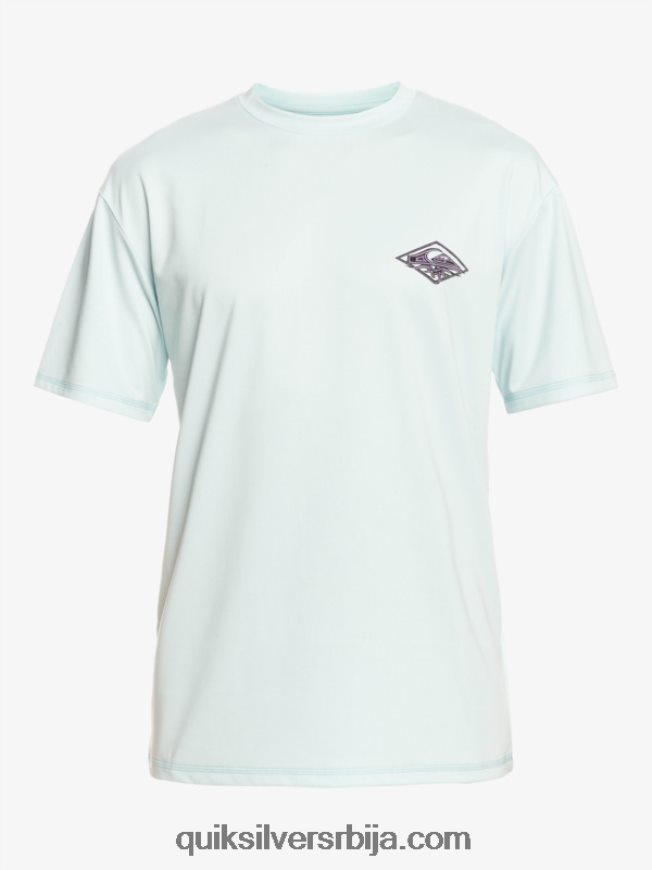 мушкарци Quiksilver мик кратки рукав упф 50 сурф мајица плаво сиво Z824VN1809