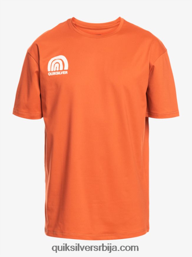 мушкарци Quiksilver мик кратки рукав упф 50 сурф мајица љути сос Z824VN1810
