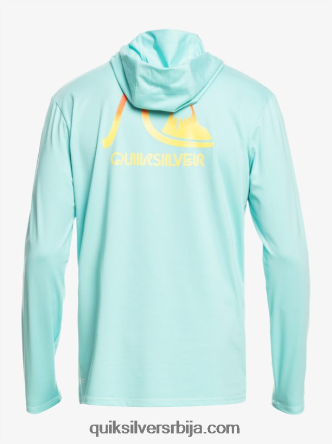 мушкарци Quiksilver Мајица за сурфовање са капуљачом и дугим рукавима упф 50 анђео плави вресак Z824VN1835
