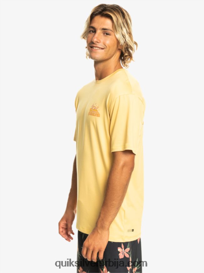мушкарци Quiksilver мик сессион упф 50 мајица кратких рукава за сурфовање пшеница Z824VN317