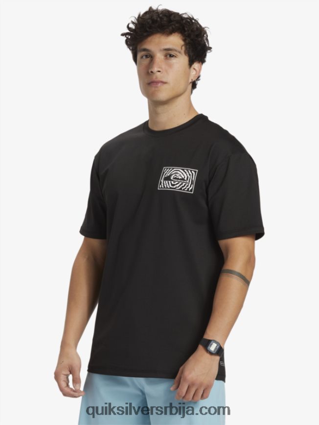 мушкарци Quiksilver мик сессион упф 50 мајица кратких рукава за сурфовање црн Z824VN318